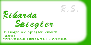 rikarda spiegler business card